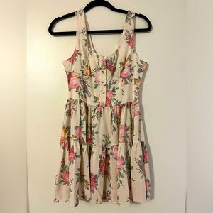 Dolls Kill floral mini dress with corset style top. New with tags.